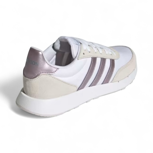 Adidas Run 60s 2.0 Women's Trainers | Size 6.5 | White/Purple/Grey NWT - Picture 4 of 8